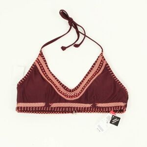 NEW Joe Boxer Sahari Collection Embroidered Bikini Top🤎